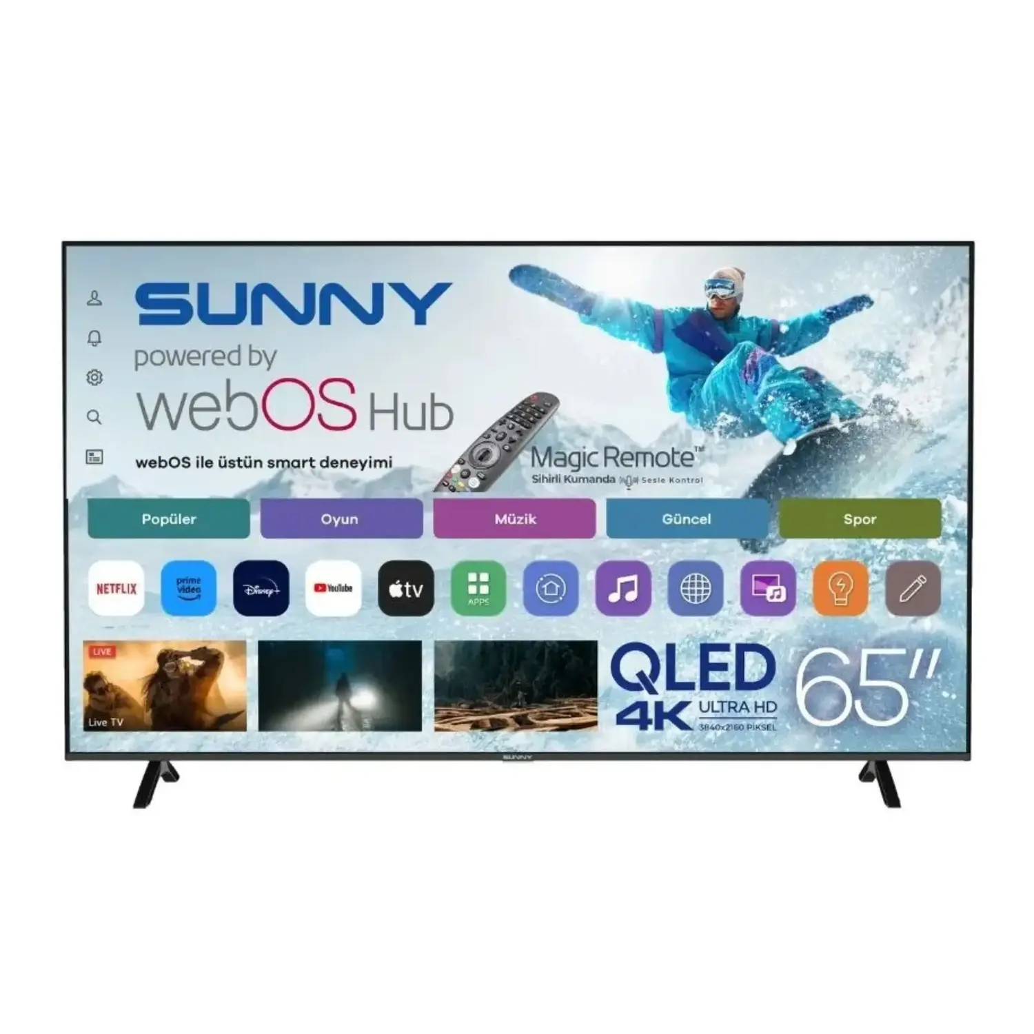  SUNNY 65’’ Frameless UHD 4K webOS 2.0 QLED TV
