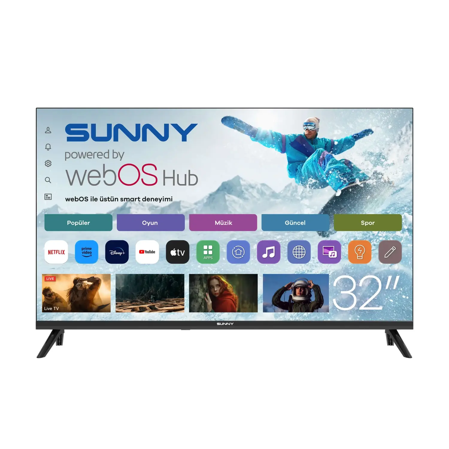 SUNNY 32’’ 80 Ekran HD Ready webOS 2.0 Smart TV 